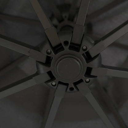 Willry Modern Outdoor 10 Ft Offset Cantilever Hanging Patio Umbrella With Solar Powered LED - Elax Furniture