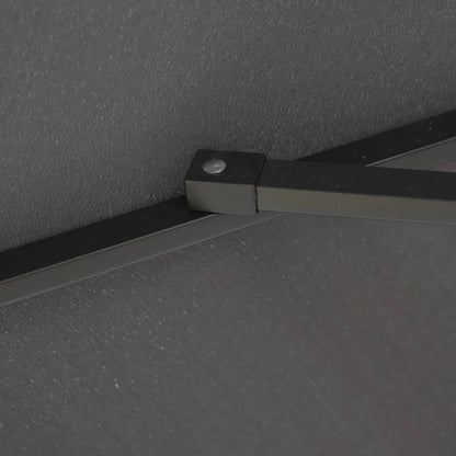 Willry Modern Outdoor 10 Ft Offset Cantilever Hanging Patio Umbrella With Solar Powered LED - Elax Furniture