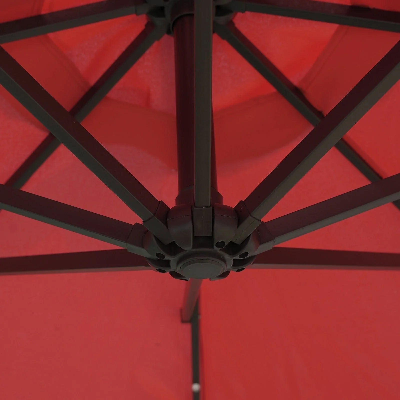 Willry Modern Outdoor 10 Ft Offset Cantilever Hanging Patio Umbrella With Solar Powered LED - Elax Furniture