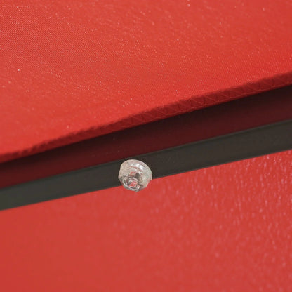 Willry Modern Outdoor 10 Ft Offset Cantilever Hanging Patio Umbrella With Solar Powered LED - Elax Furniture