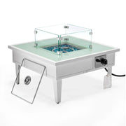 Walbrooke Outdoor Patio Square Fire Pit and Tank Holder - Elax Furniture