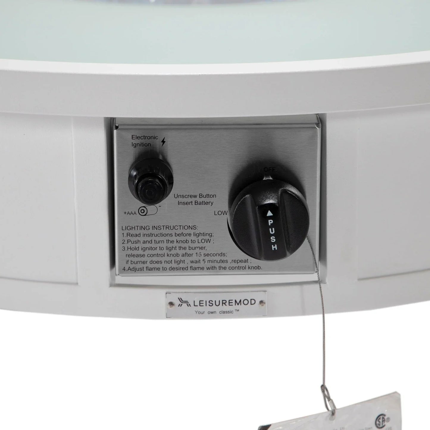 Walbrooke Outdoor Patio Round Fire Pit and Tank Holder - Elax Furniture