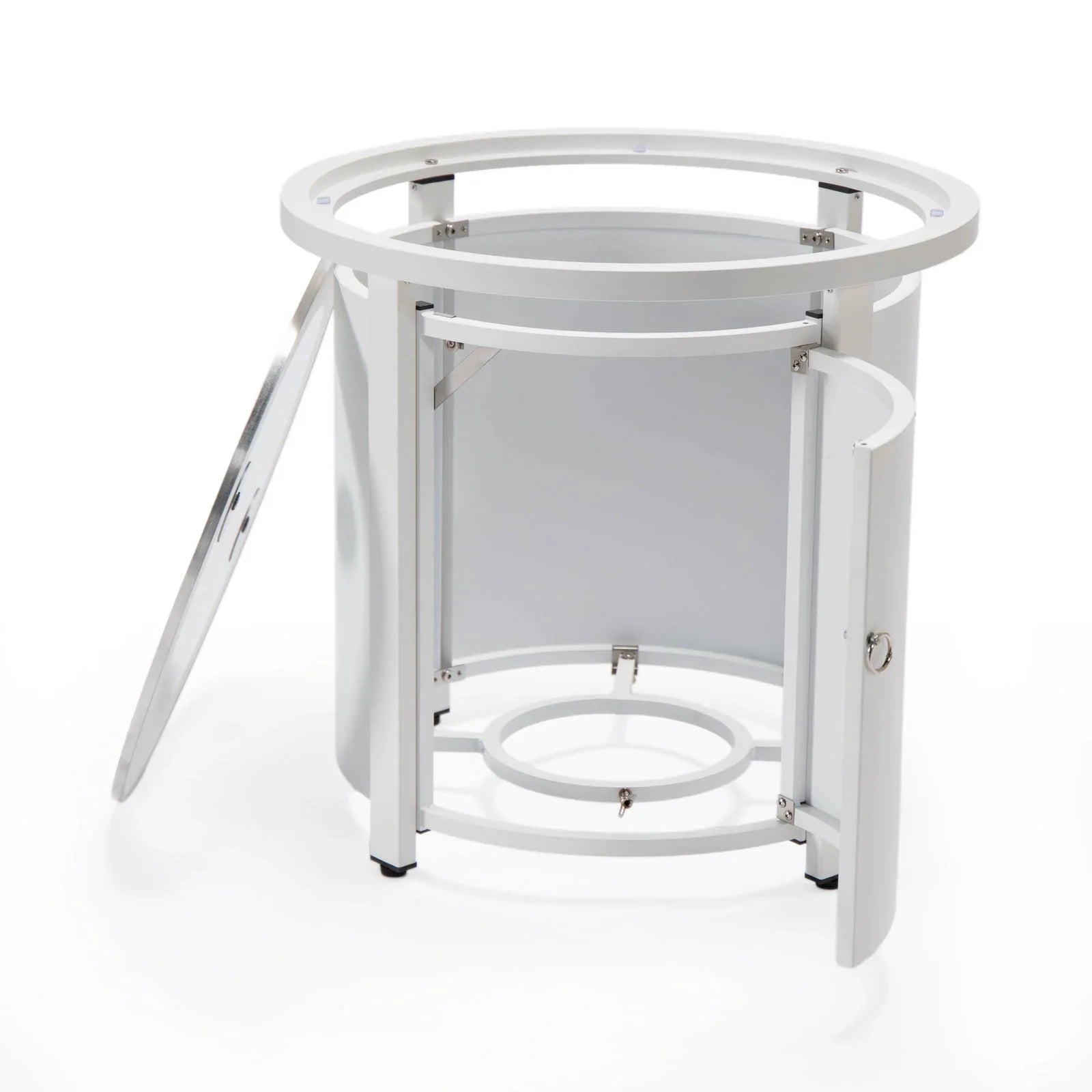 Walbrooke Outdoor Patio Round Fire Pit and Tank Holder - Elax Furniture