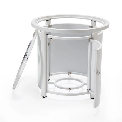 Walbrooke Outdoor Patio Round Fire Pit and Tank Holder - Elax Furniture