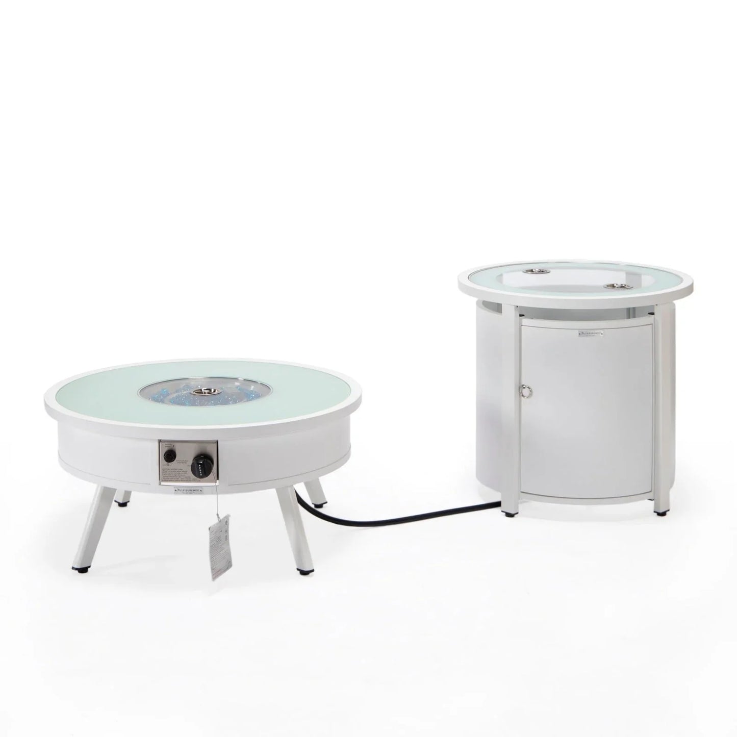Walbrooke Outdoor Patio Round Fire Pit and Tank Holder - Elax Furniture