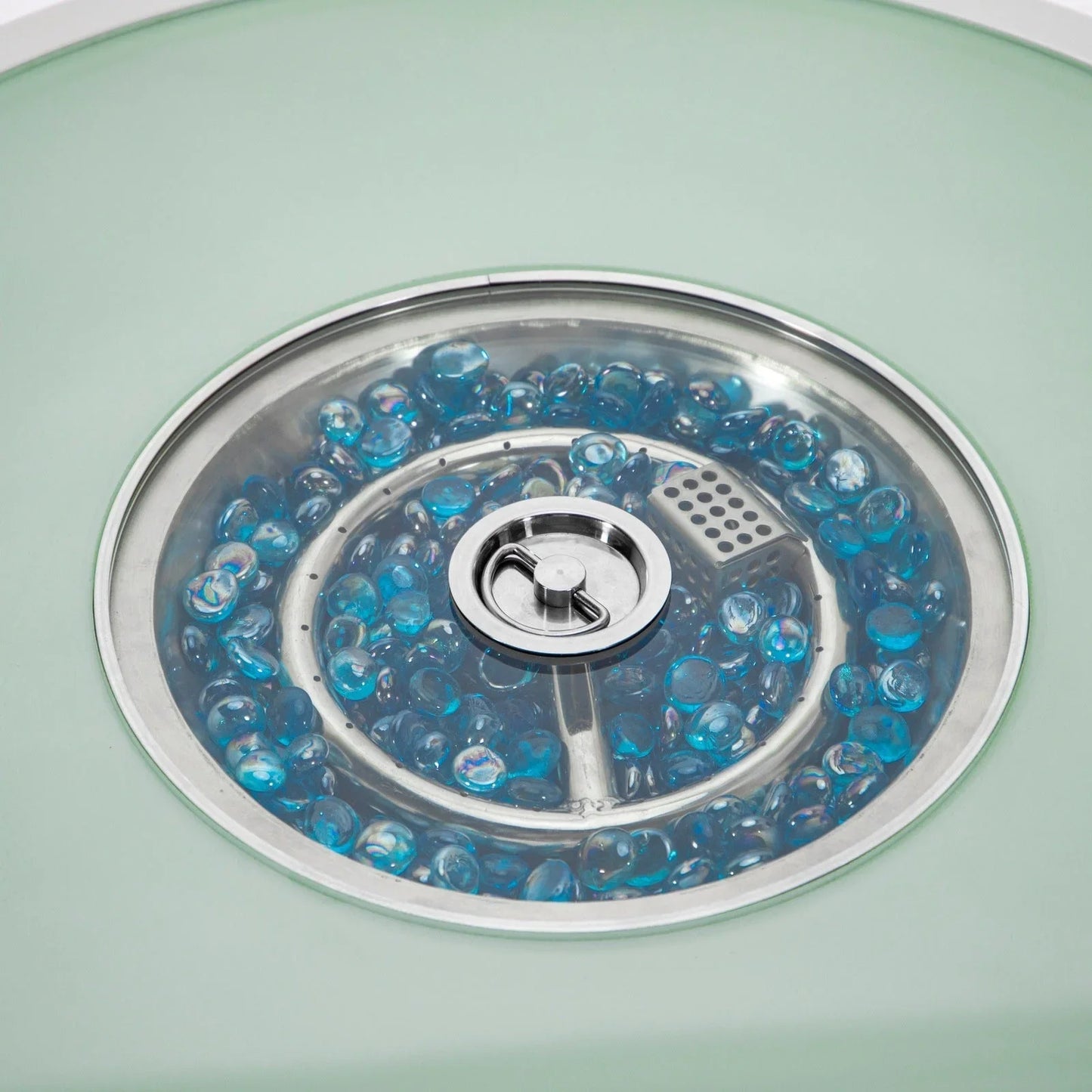 Walbrooke Modern Outdoor Round Fire Pit Table with Powder-Coated Aliuminum Frame - Elax Furniture