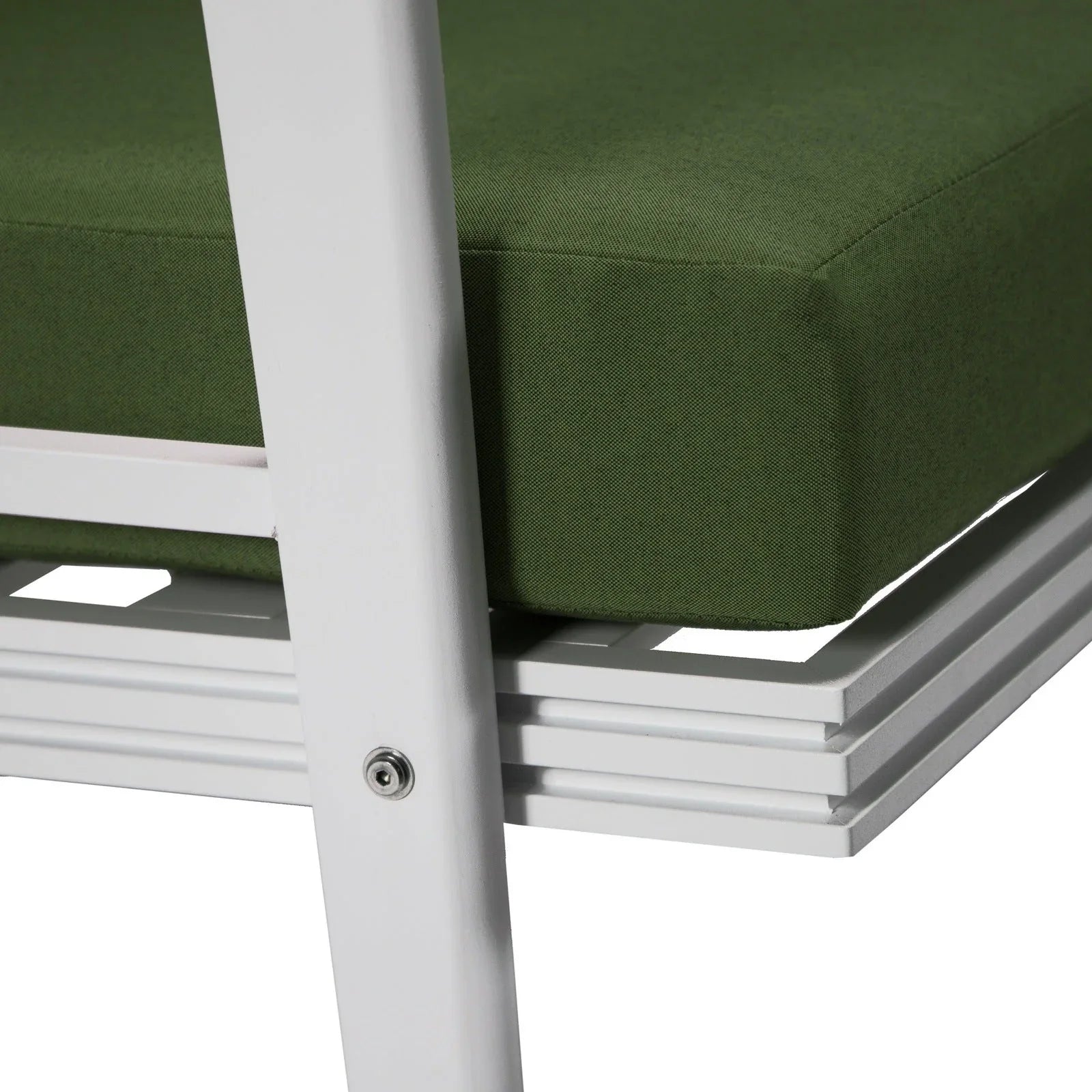 Walbrooke Modern Outdoor Patio Loveseat with White Aluminum Frame and Removable Cushions - Elax Furniture