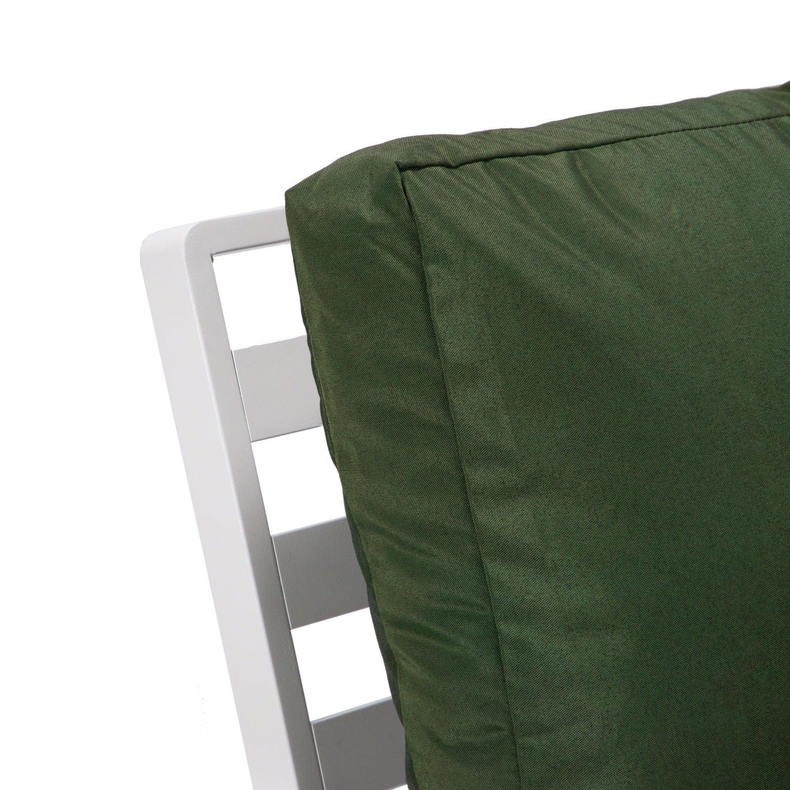 Walbrooke Modern Outdoor Patio Loveseat with White Aluminum Frame and Removable Cushions - Elax Furniture