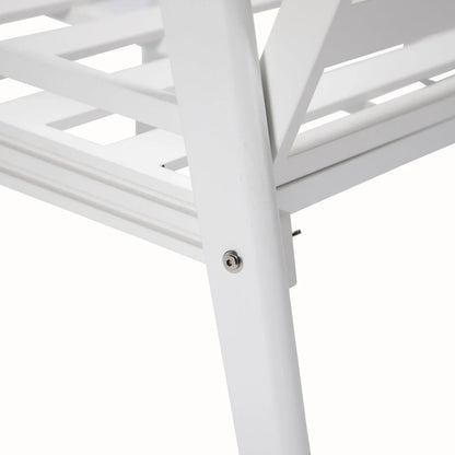 Walbrooke Modern Outdoor Patio Loveseat with White Aluminum Frame and Removable Cushions - Elax Furniture