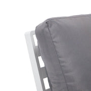 Walbrooke Modern Outdoor Patio Loveseat with White Aluminum Frame and Removable Cushions - Elax Furniture