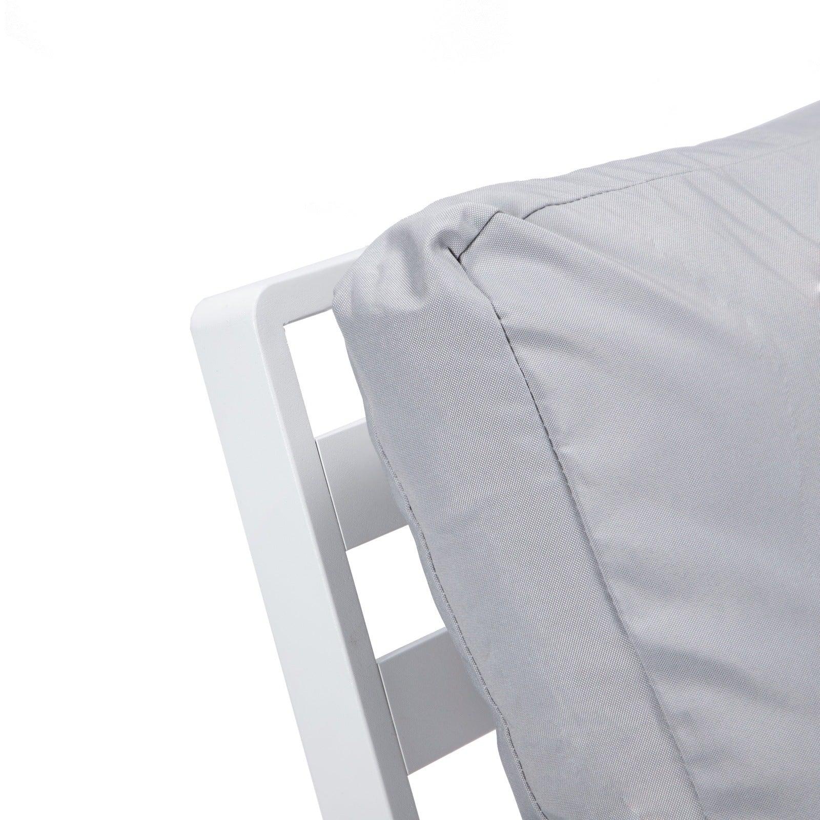 Walbrooke Modern Outdoor Patio Loveseat with White Aluminum Frame and Removable Cushions - Elax Furniture