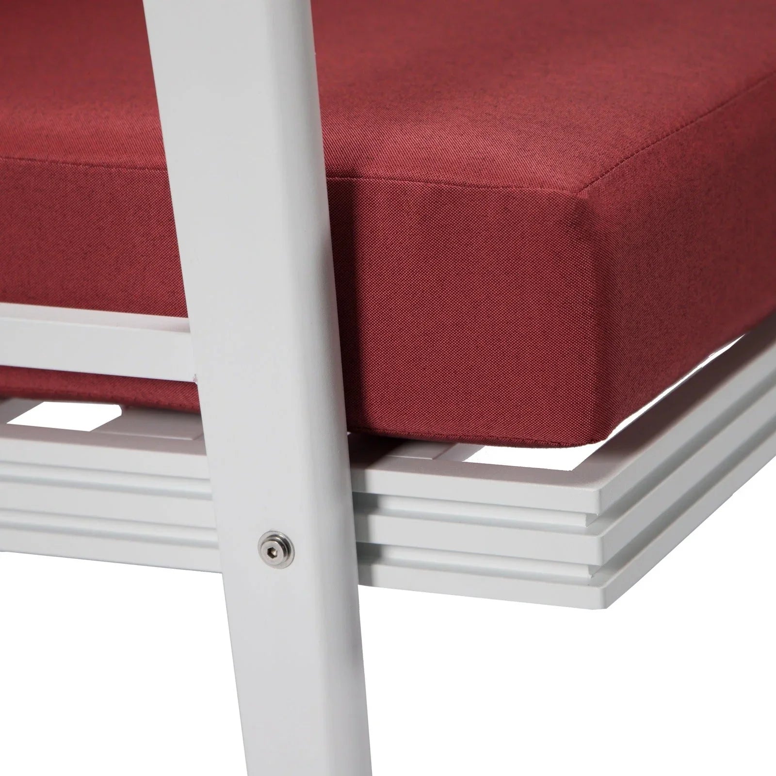 Walbrooke Modern Outdoor Patio Loveseat with White Aluminum Frame and Removable Cushions - Elax Furniture