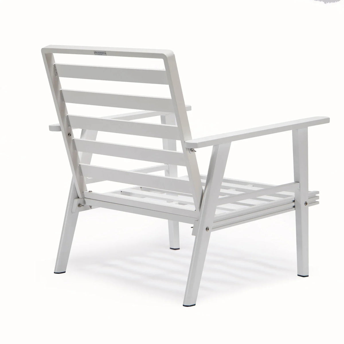 Walbrooke Modern 3-Piece Outdoor Patio Set with White Aluminum Frame and Removable Cushions Loveseat and Set of 2 Armchairs - Elax Furniture
