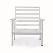 Walbrooke Modern 3-Piece Outdoor Patio Set with White Aluminum Frame and Removable Cushions Loveseat and Set of 2 Armchairs - Elax Furniture