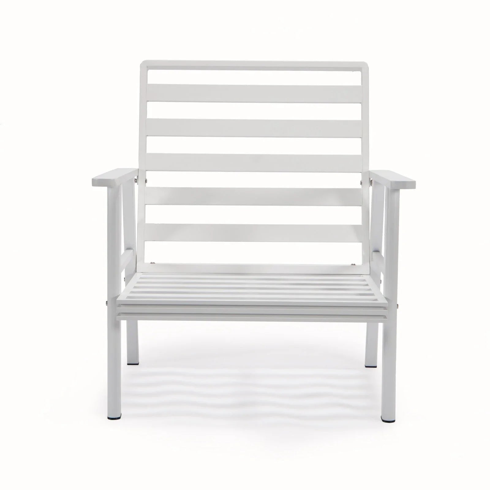 Walbrooke Modern 3-Piece Outdoor Patio Set with White Aluminum Frame and Removable Cushions Loveseat and Set of 2 Armchairs - Elax Furniture