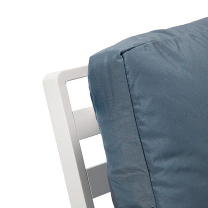 Walbrooke Modern 3-Piece Outdoor Patio Set with White Aluminum Frame and Removable Cushions Loveseat and Set of 2 Armchairs - Elax Furniture