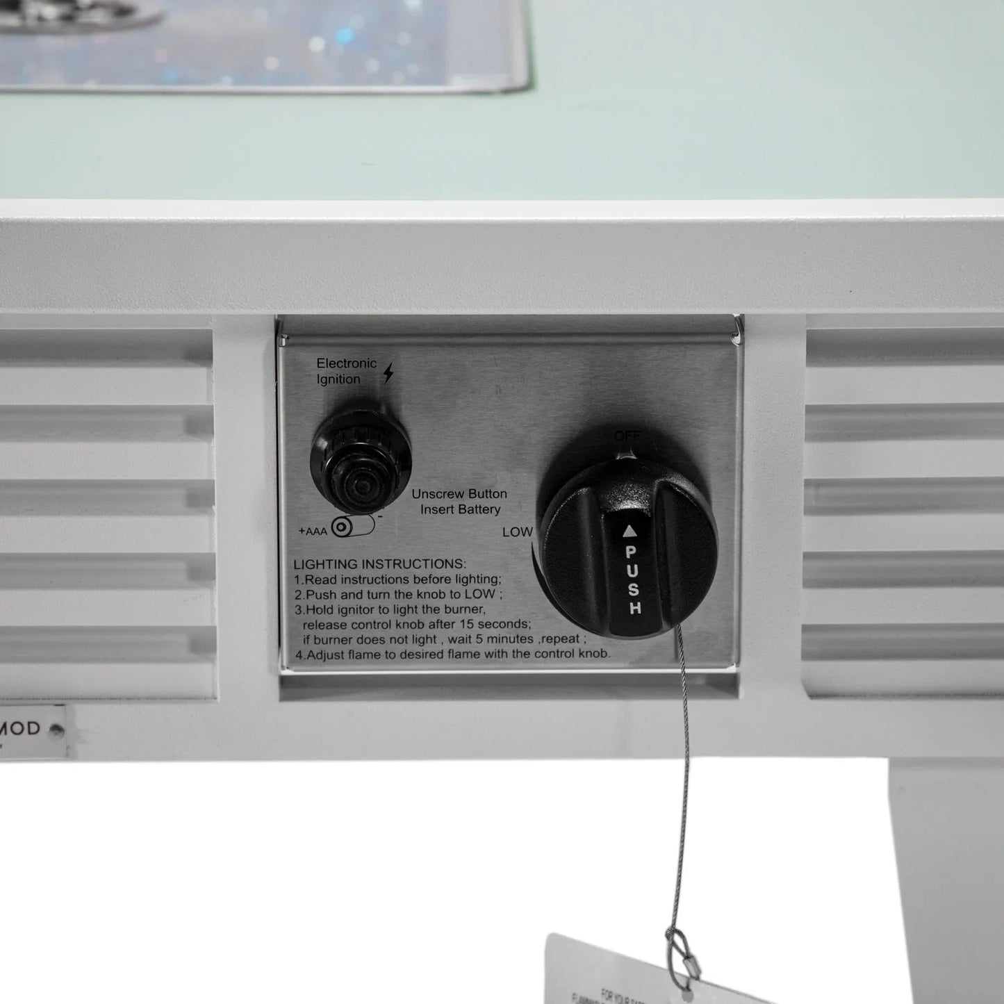 Walbrooke Outdoor Patio Square Fire Pit and Tank Holder with Slats Design - Elax Furniture