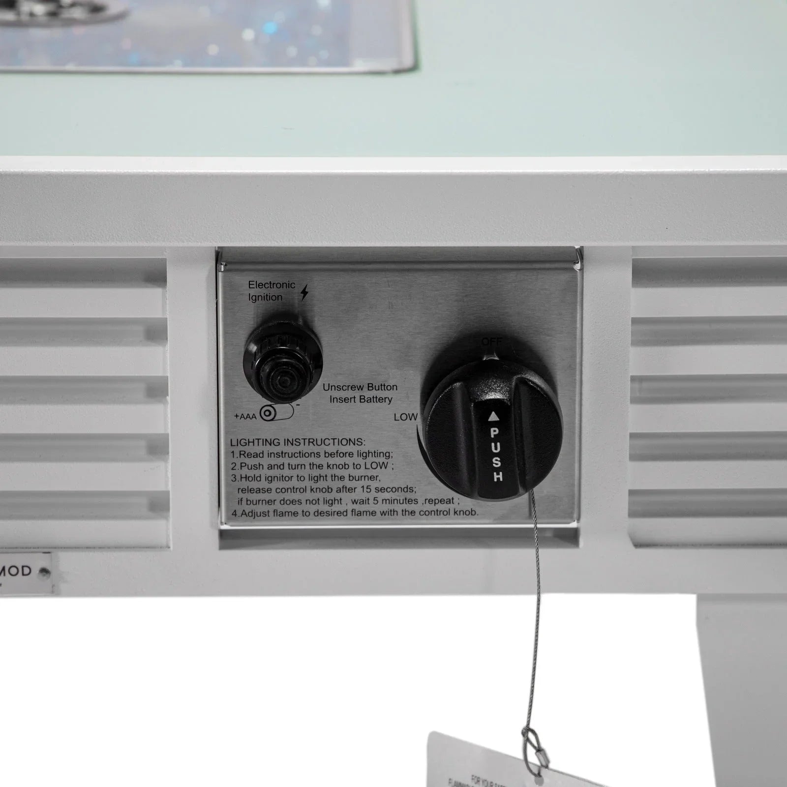 Walbrooke Outdoor Patio Square Fire Pit and Tank Holder with Slats Design - Elax Furniture