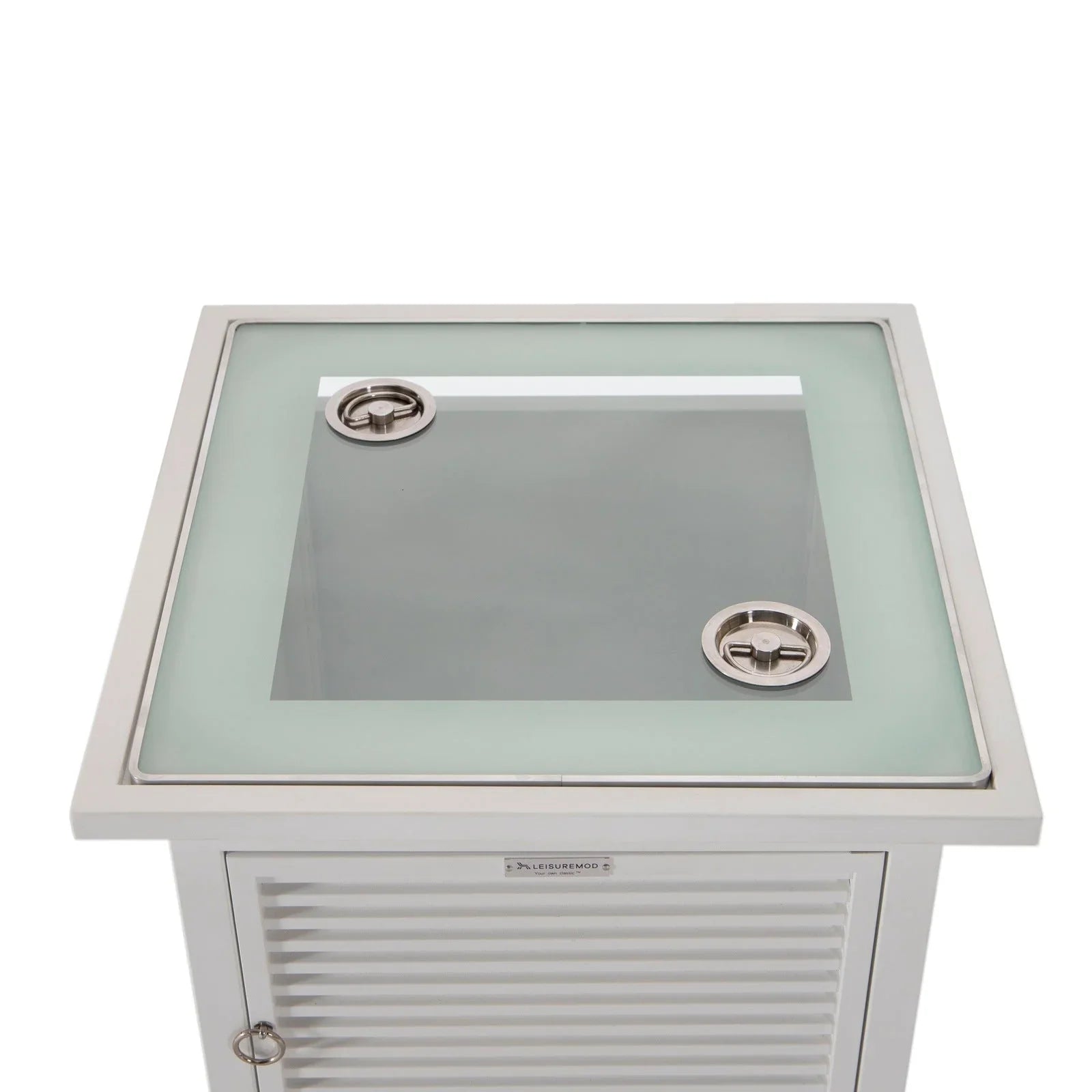 Walbrooke Outdoor Patio Square Fire Pit and Tank Holder with Slats Design - Elax Furniture