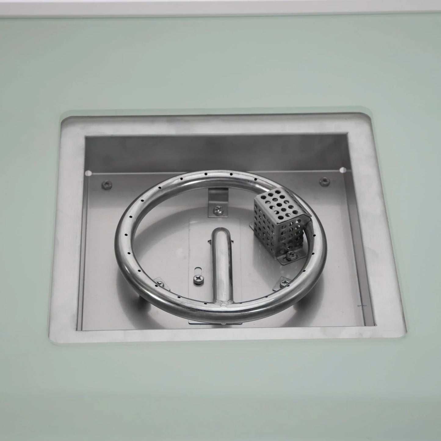 Walbrooke Outdoor Patio Square Fire Pit and Tank Holder with Slats Design - Elax Furniture