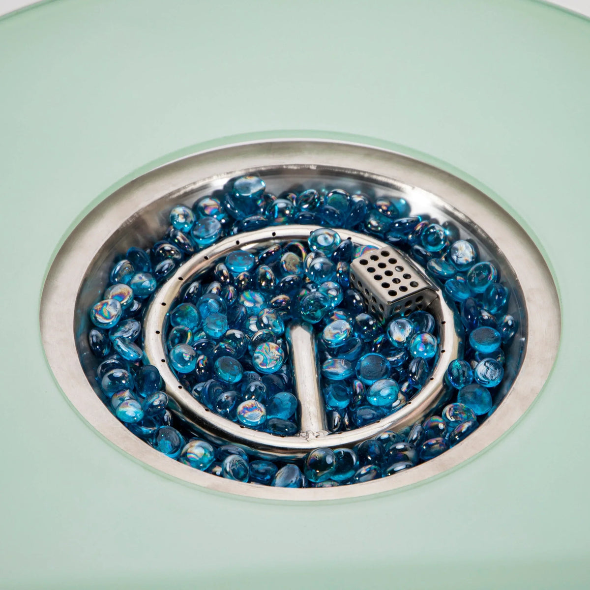 Walbrooke Aluminum Patio Conversation With Slats Design Fire Pit Table & Tank Holder - Elax Furniture