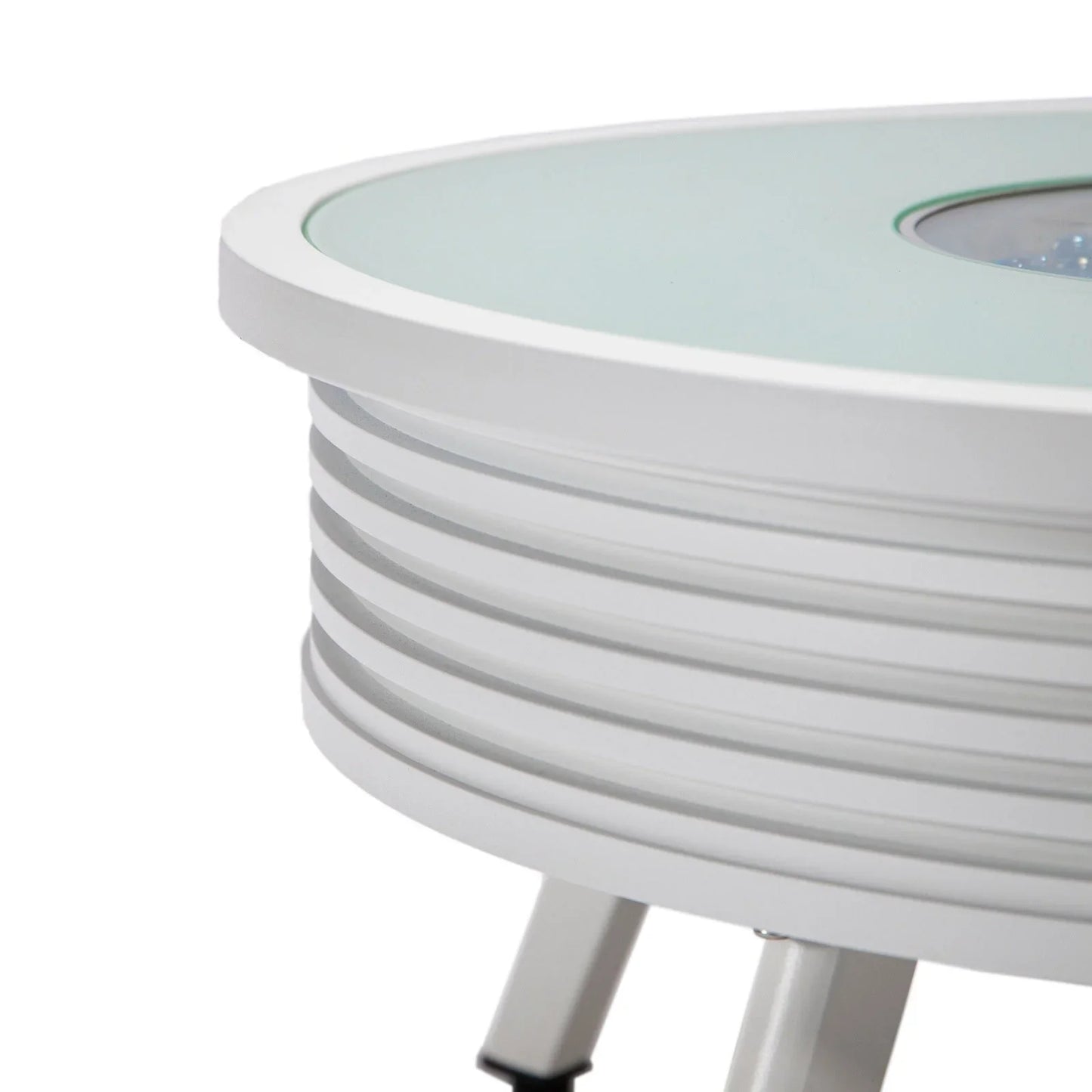 Walbrooke Outdoor Patio Round Fire Pit and Tank Holder with Slats Design - Elax Furniture