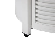Walbrooke Outdoor Patio Round Fire Pit and Tank Holder with Slats Design - Elax Furniture
