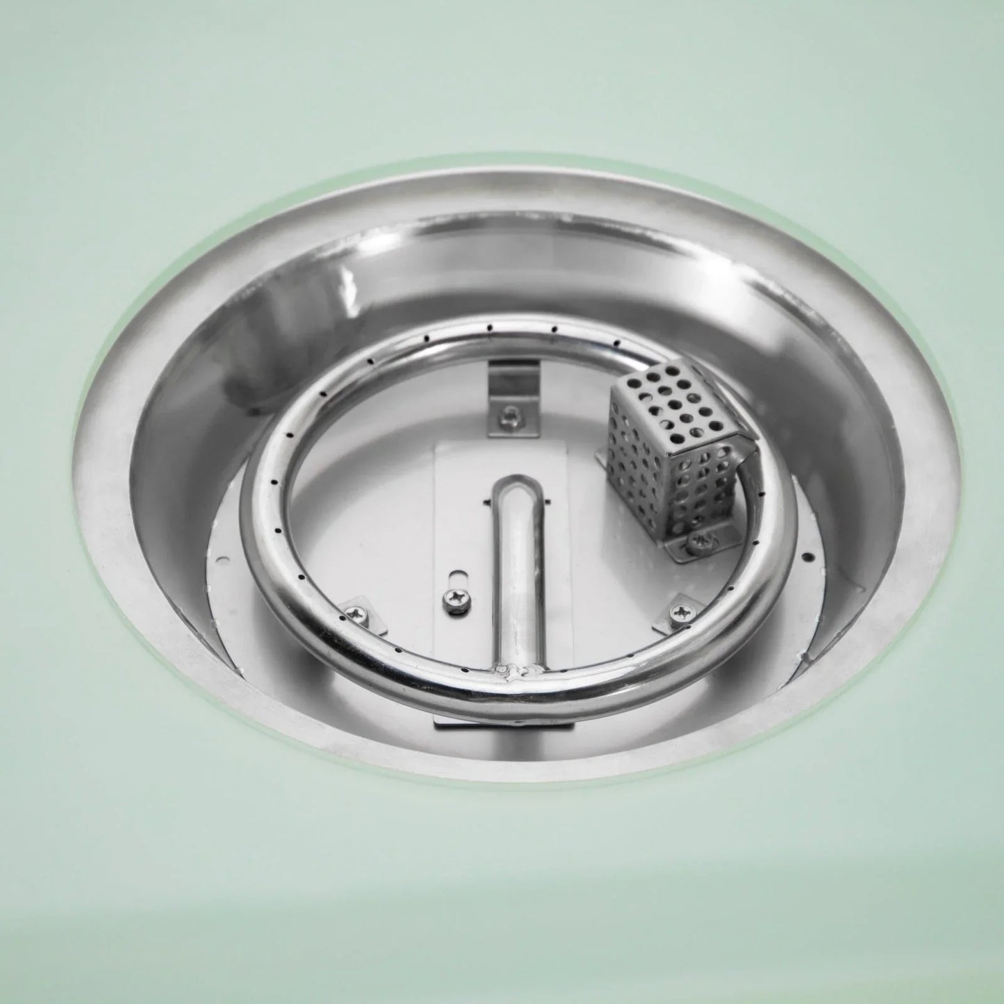 Walbrooke Outdoor Patio Round Fire Pit and Tank Holder with Slats Design - Elax Furniture