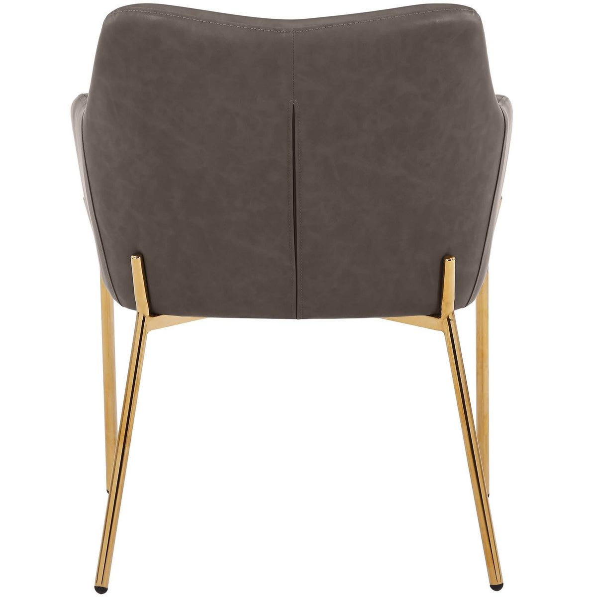 Zaire Upholsters Dining Chair in Velvet/Leather/Boucle with Gold Chrome Iron Fabric Charcoal Dining Chair Leisuremod