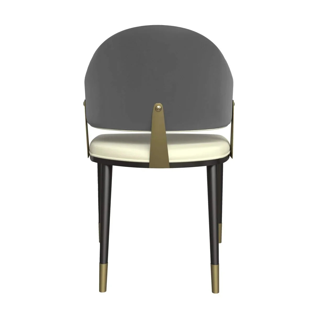 Zayle 7-Piece Dining Set with 55" Rectangular Dining Table in White/Gold Sintered Stone Top and 6 Leather Dining Chairs - Elax Furniture