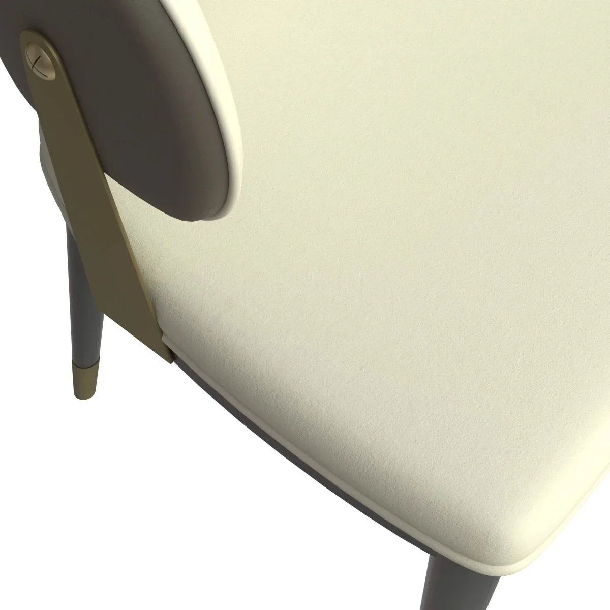 Zayle 7-Piece Dining Set with 55" Rectangular Dining Table in White/Gold Sintered Stone Top and 6 Leather Dining Chairs - Elax Furniture