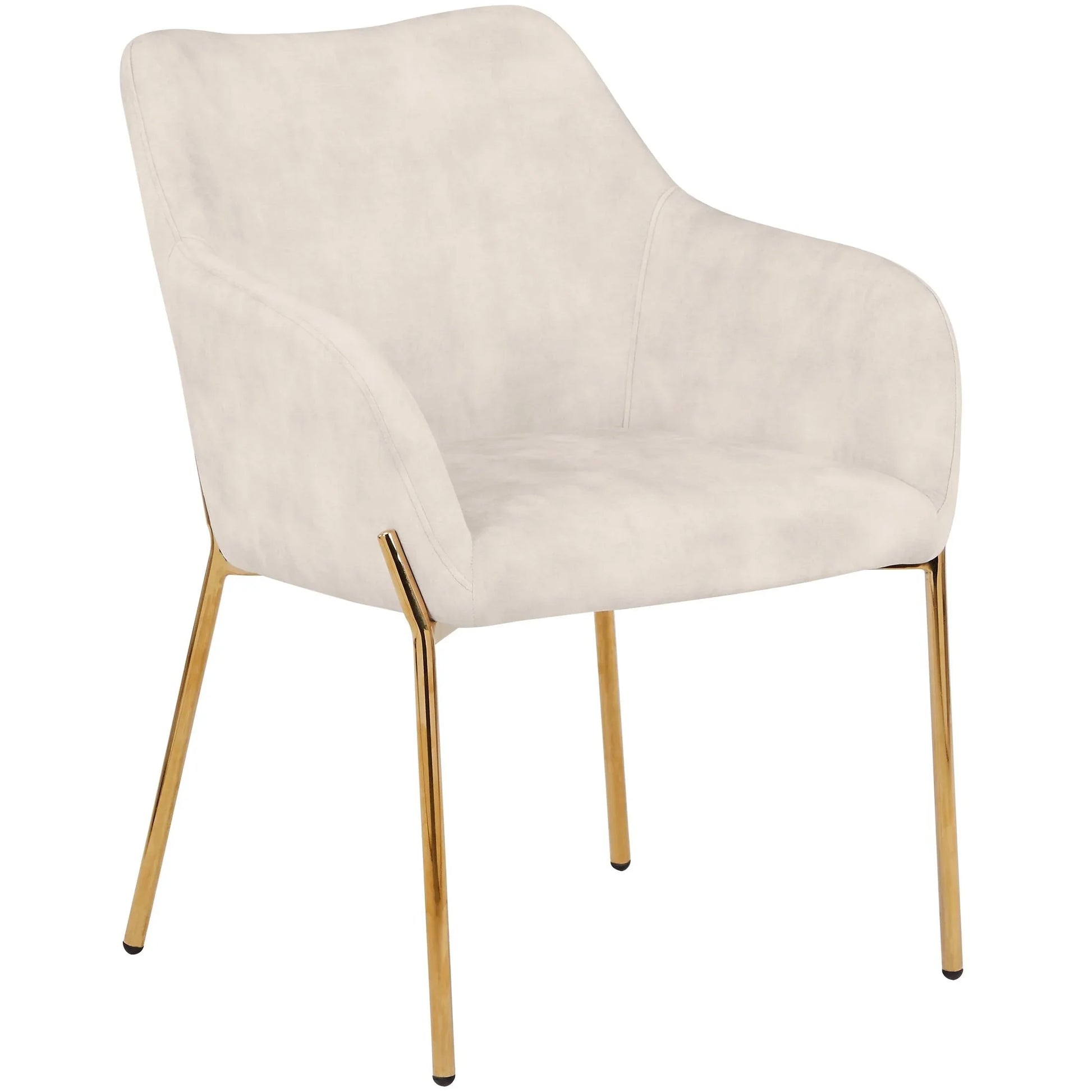 Zaire Upholsters Dining Chair in Velvet/Leather/Boucle with Gold Chrome Iron - Elax Furniture