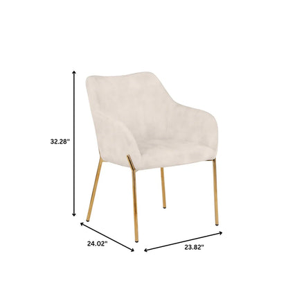 Zaire Upholsters Dining Chair in Velvet/Leather/Boucle with Gold Chrome Iron - Elax Furniture