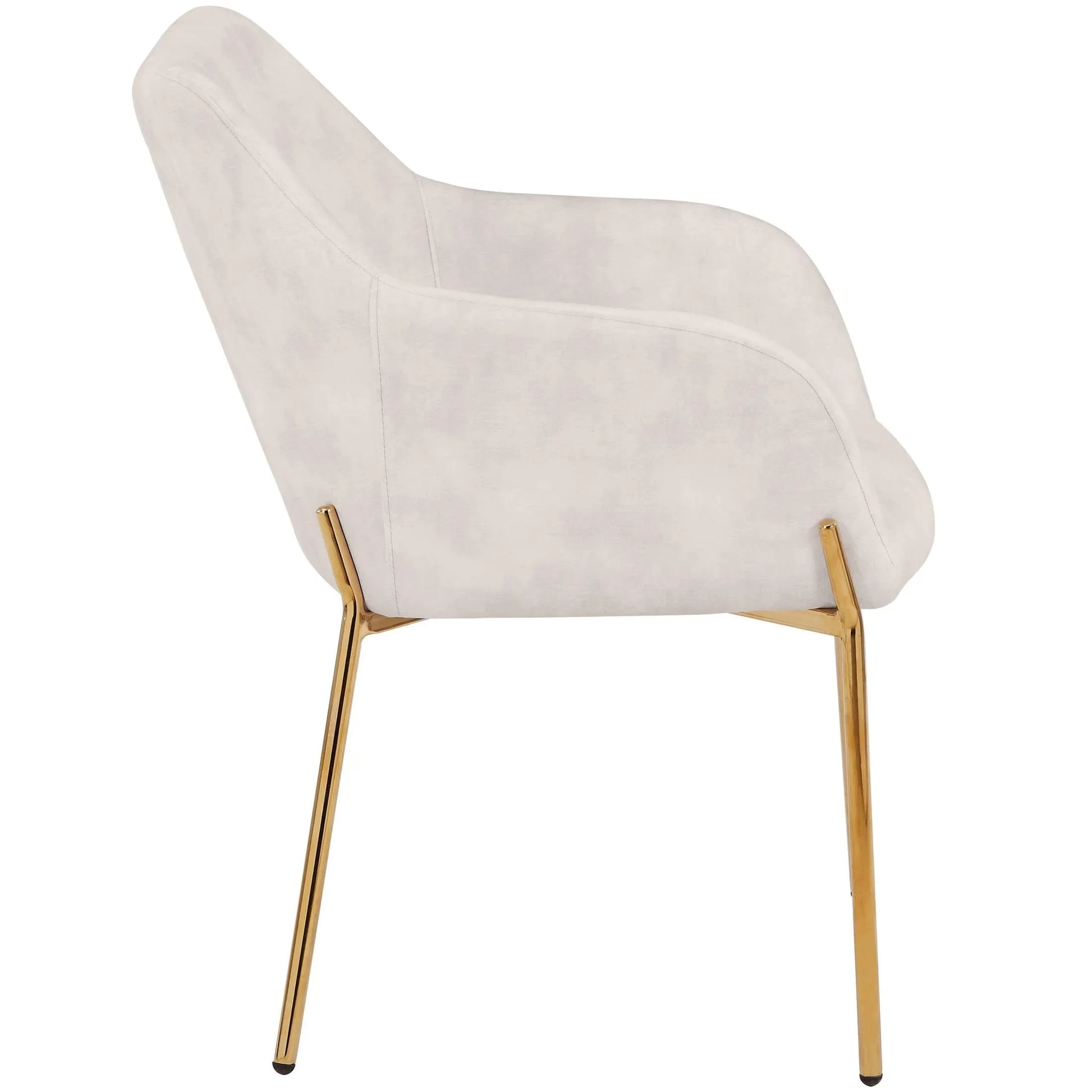 Zaire Upholsters Dining Chair in Velvet/Leather/Boucle with Gold Chrome Iron - Elax Furniture