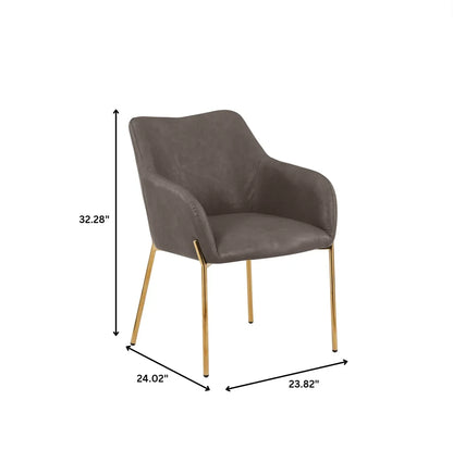 Zaire Upholsters Dining Chair in Velvet/Leather/Boucle with Gold Chrome Iron - Elax Furniture