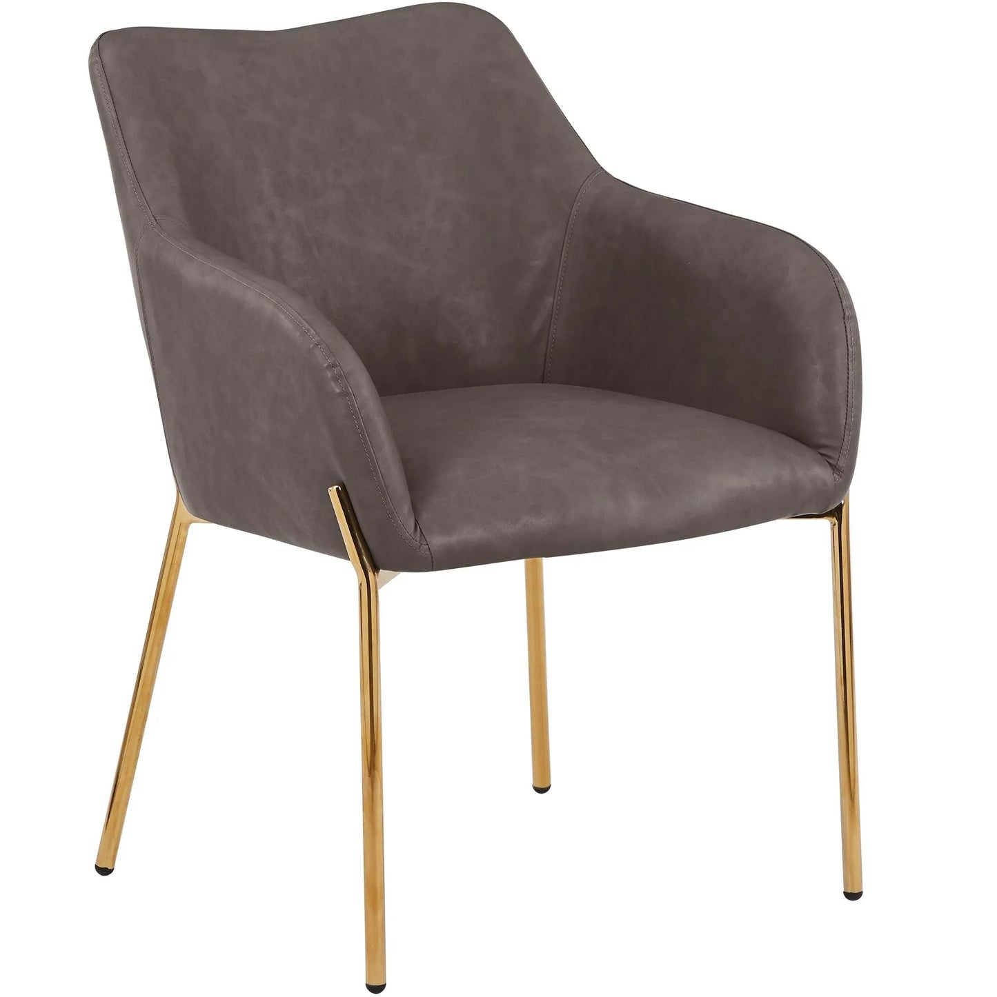 Zaire Upholsters Dining Chair in Velvet/Leather/Boucle with Gold Chrome Iron - Elax Furniture