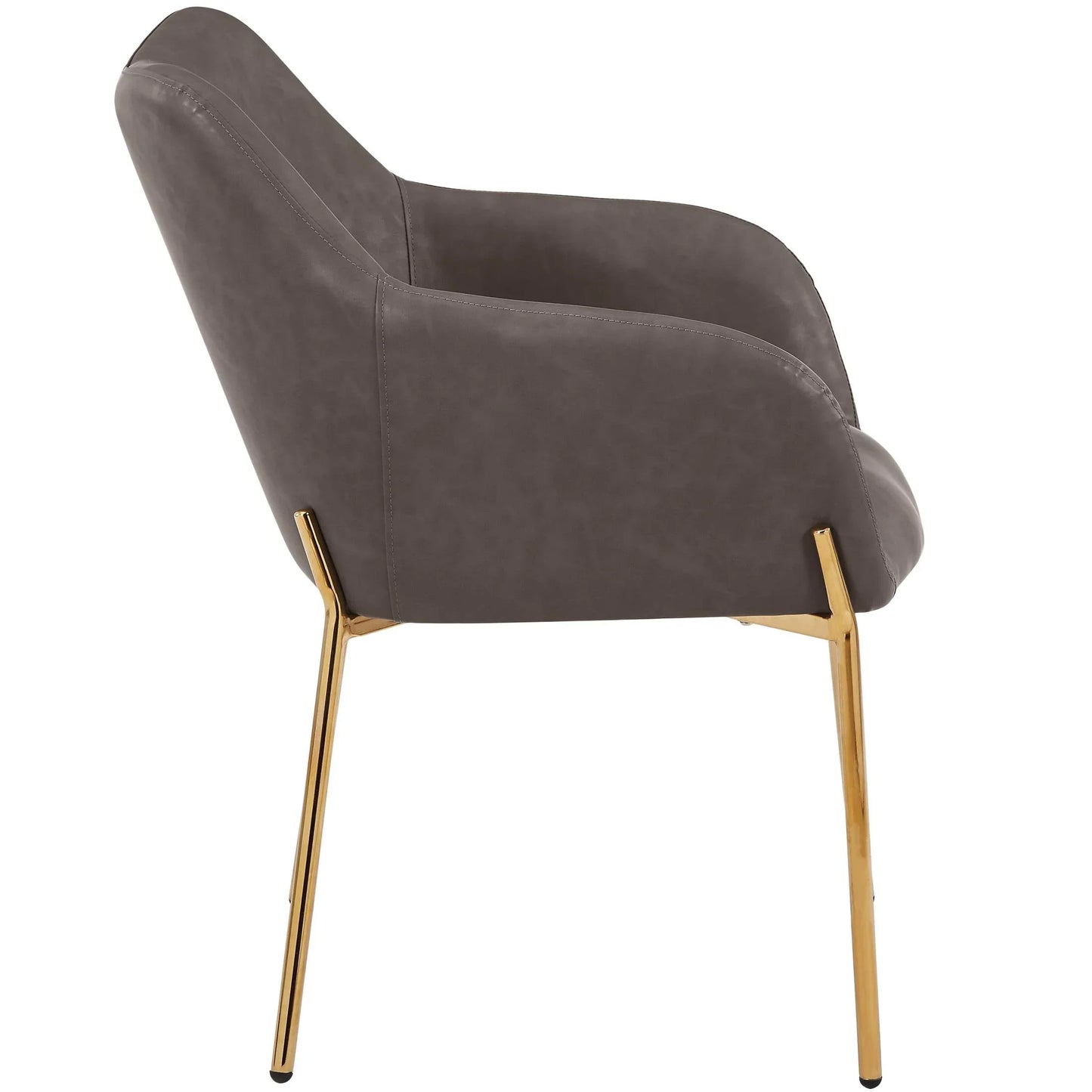 Zaire Upholsters Dining Chair in Velvet/Leather/Boucle with Gold Chrome Iron - Elax Furniture