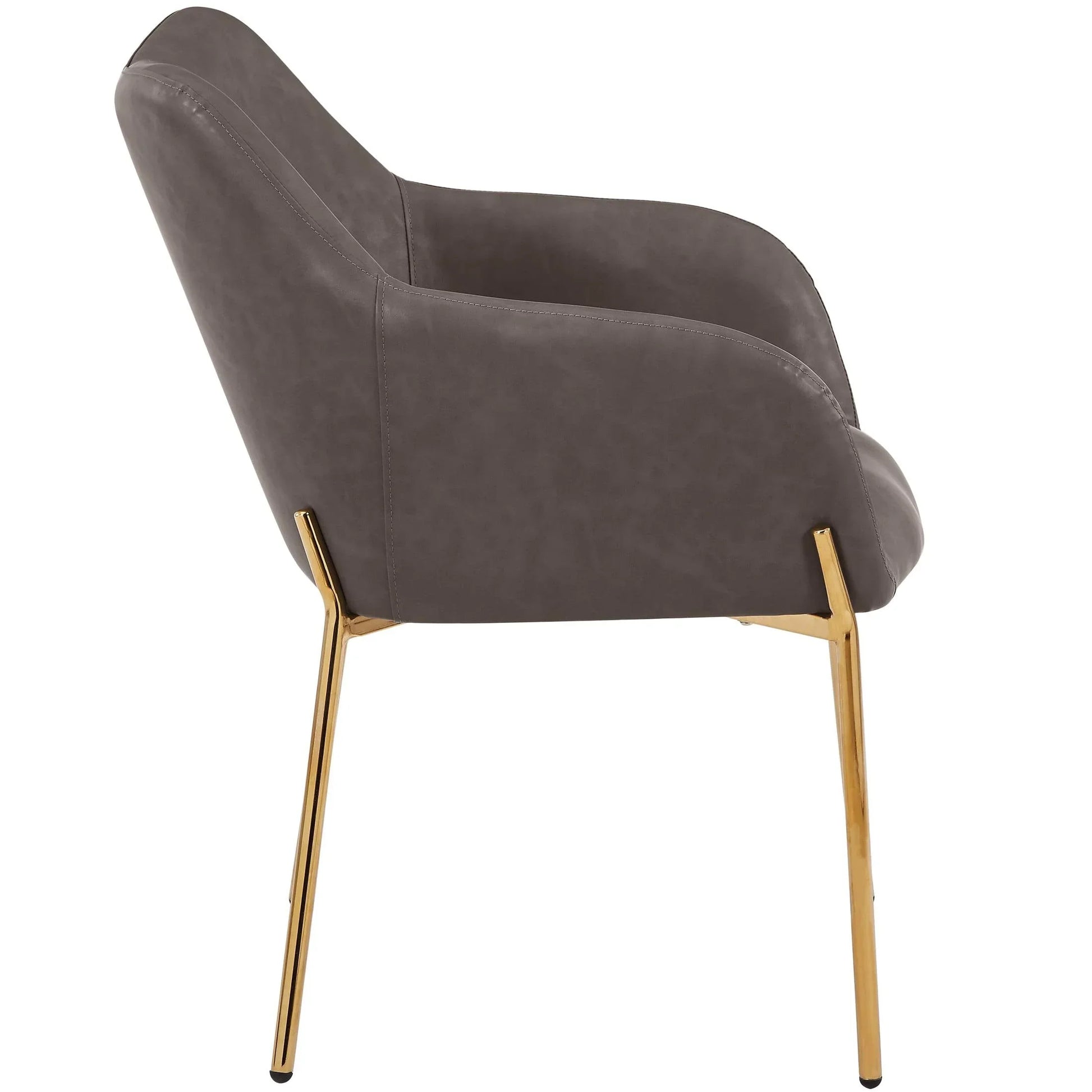 Zaire Upholsters Dining Chair in Velvet/Leather/Boucle with Gold Chrome Iron - Elax Furniture