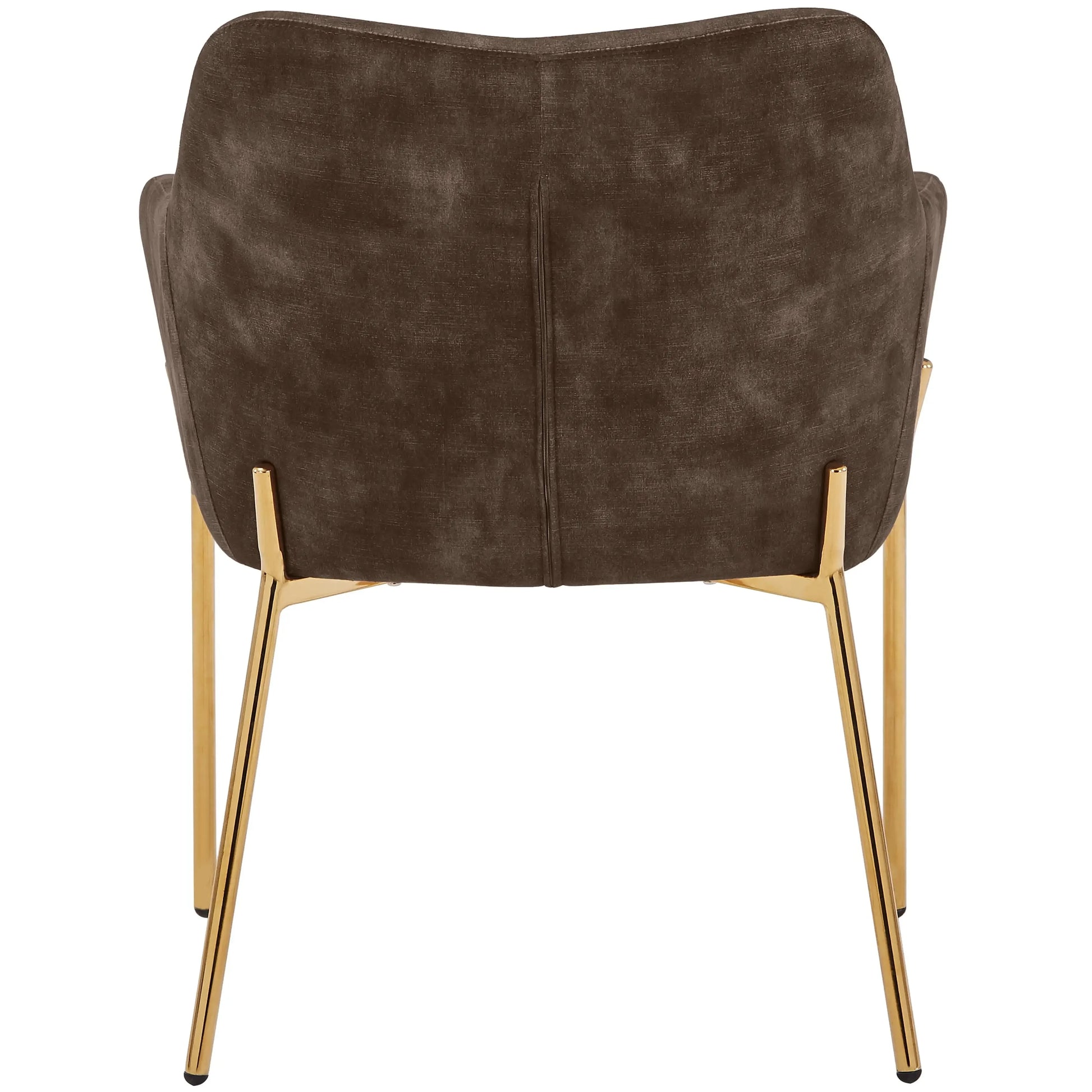Zaire Upholsters Dining Chair in Velvet/Leather/Boucle with Gold Chrome Iron Set of 2 - Elax Furniture