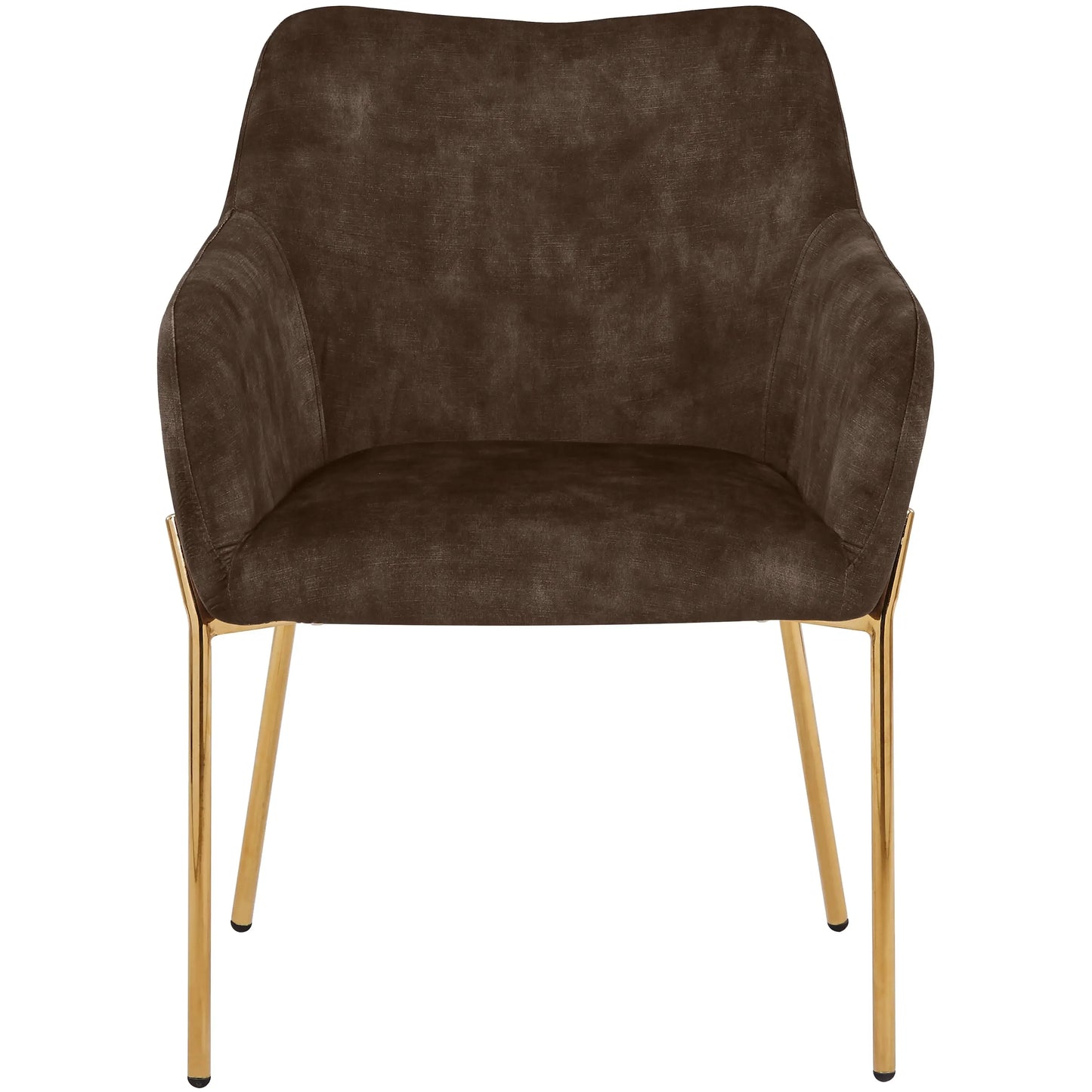 Zaire Upholsters Dining Chair in Velvet/Leather/Boucle with Gold Chrome Iron Set of 4 - Elax Furniture
