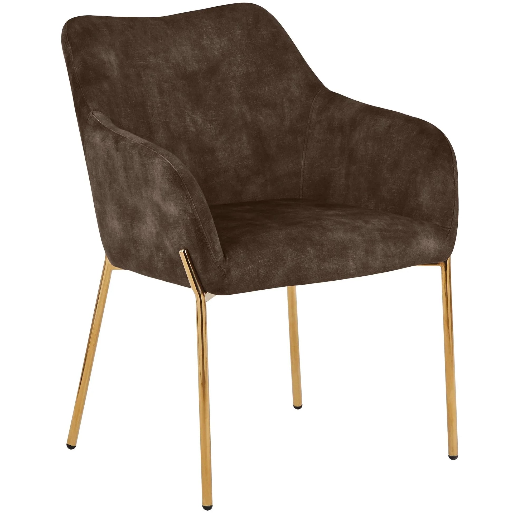 Zaire Upholsters Dining Chair in Velvet/Leather/Boucle with Gold Chrome Iron - Elax Furniture