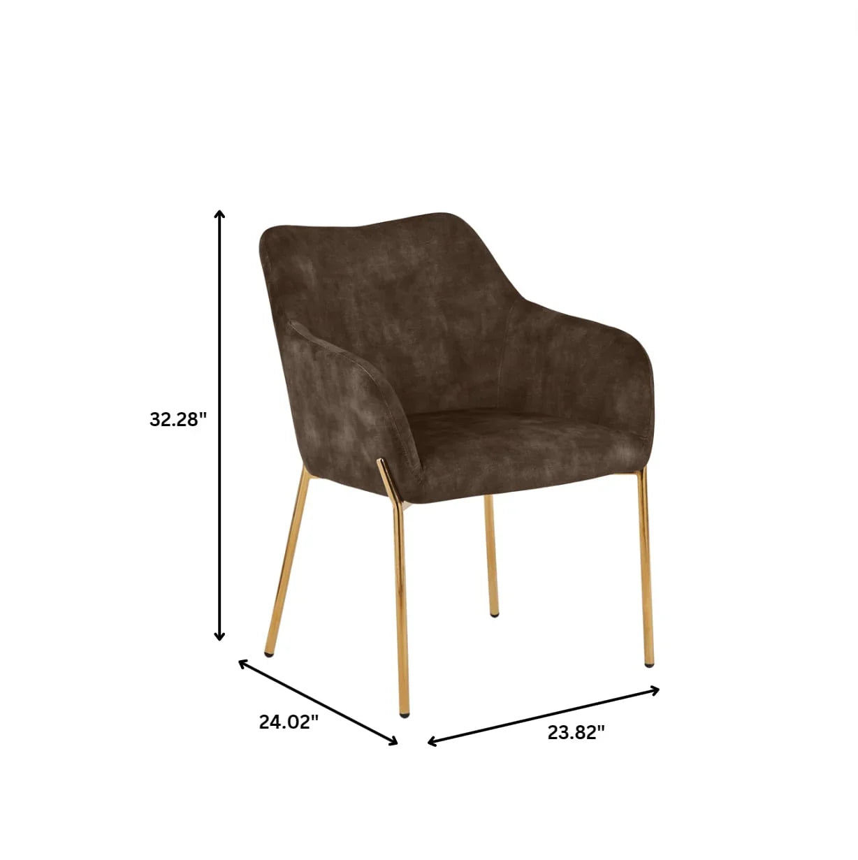 Zaire Upholsters Dining Chair in Velvet/Leather/Boucle with Gold Chrome Iron - Elax Furniture