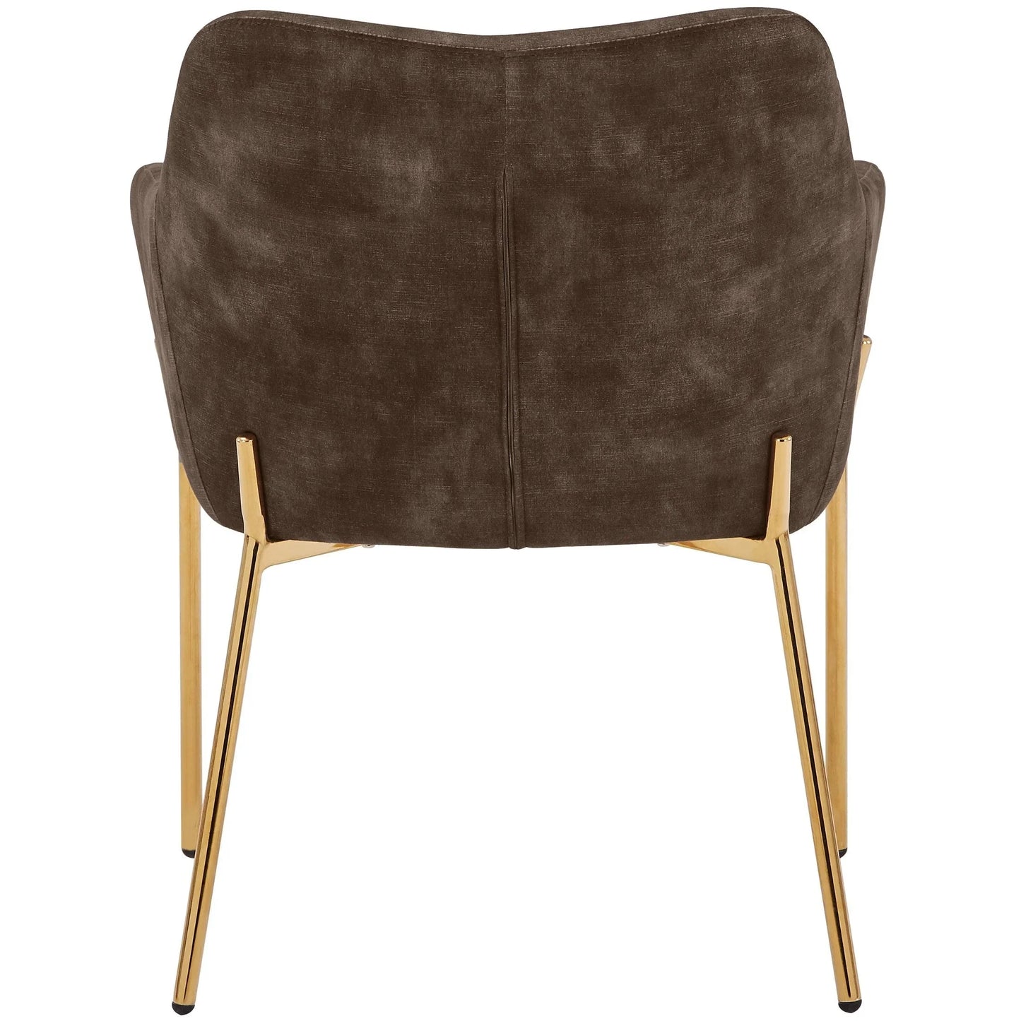 Zaire Upholsters Dining Chair in Velvet/Leather/Boucle with Gold Chrome Iron - Elax Furniture