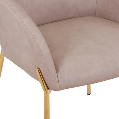 Zaire Upholsters Dining Chair in Velvet/Leather/Boucle with Gold Chrome Iron - Elax Furniture