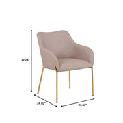 Zaire Upholsters Dining Chair in Velvet/Leather/Boucle with Gold Chrome Iron - Elax Furniture