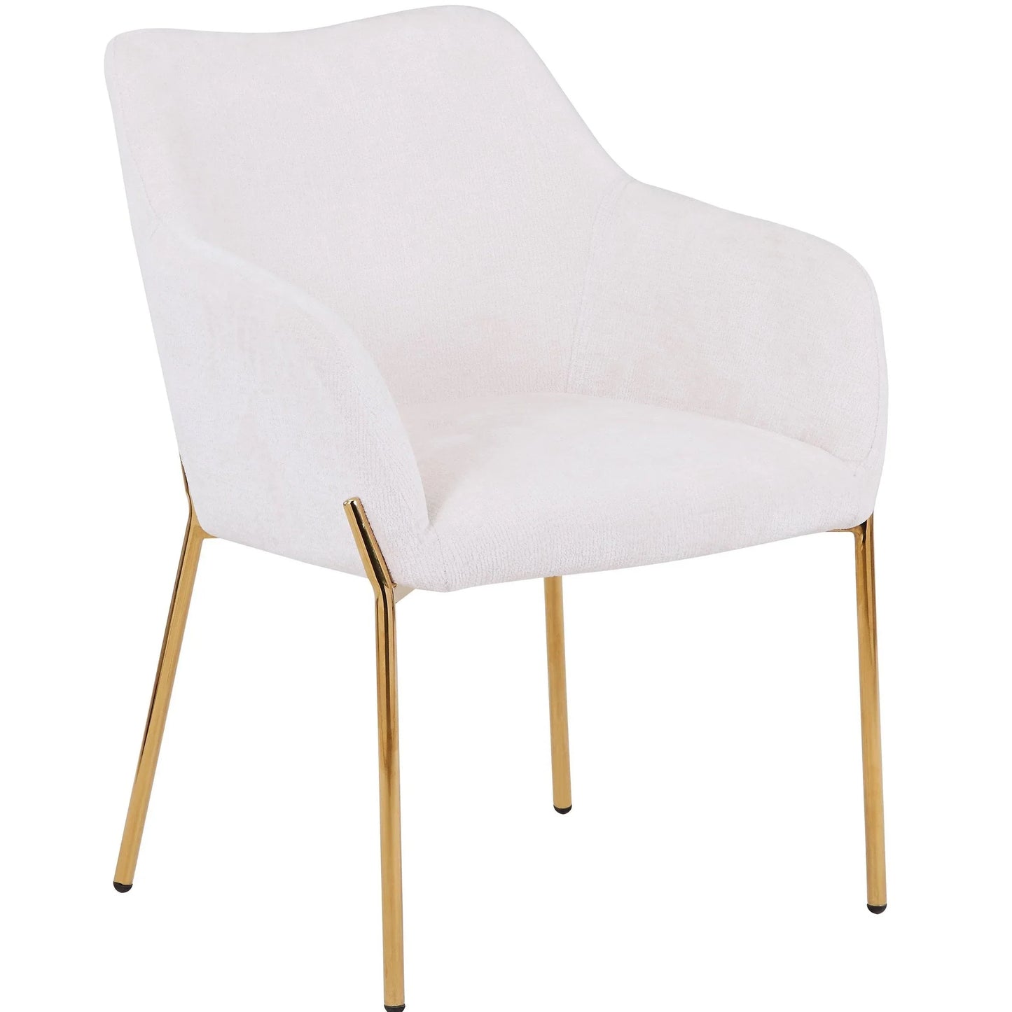 Zaire Upholsters Dining Chair in Velvet/Leather/Boucle with Gold Chrome Iron - Elax Furniture