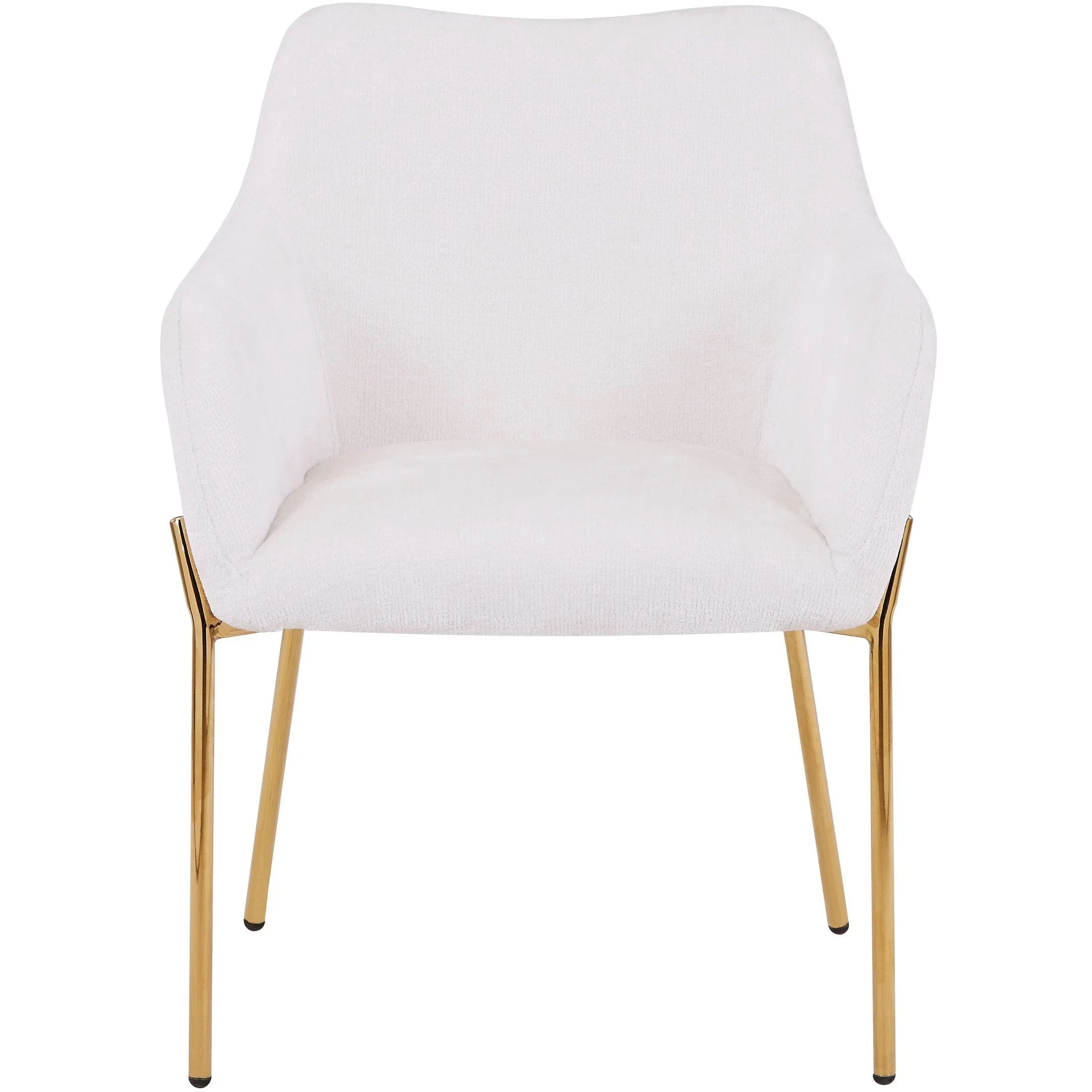Zaire Upholsters Dining Chair in Velvet/Leather/Boucle with Gold Chrome Iron - Elax Furniture