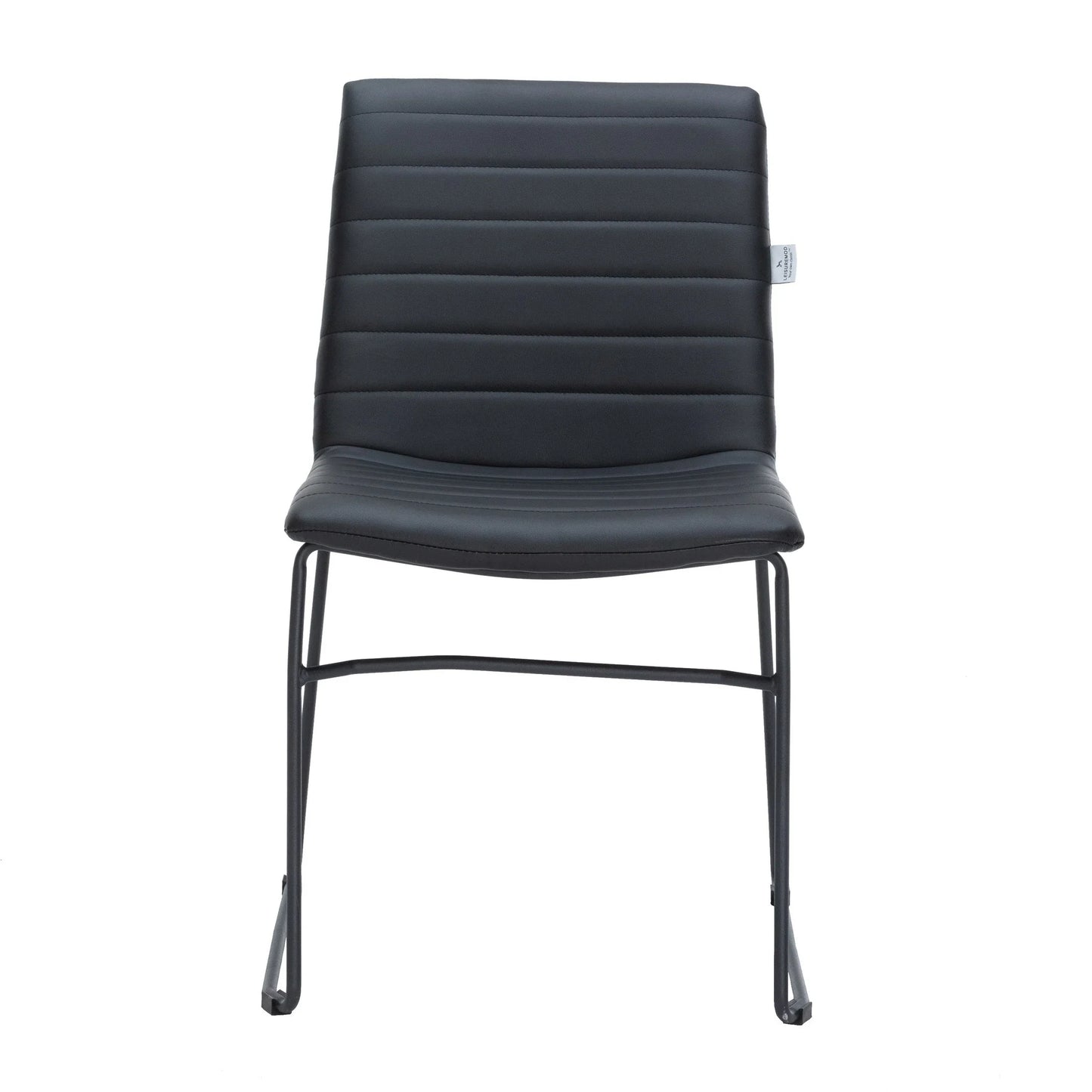 Zylar Leather/Polyester Office Guest Chair with Powder-Coated Stainless Steel Base - Elax Furniture