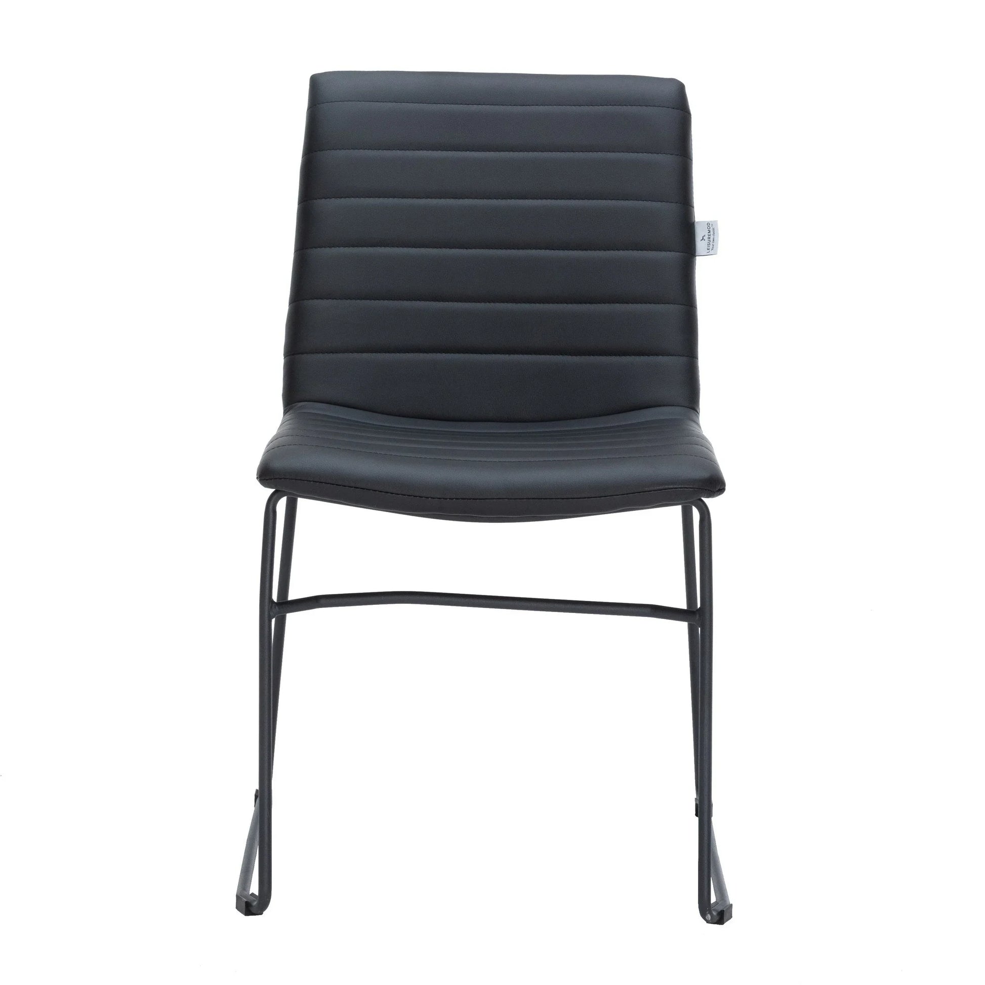 Zylar Leather/Polyester Office Guest Chair with Powder-Coated Stainless Steel Base - Elax Furniture