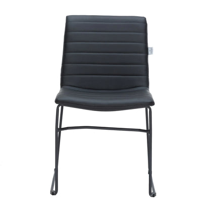 Zylar Leather/Polyester Office Guest Chair with Powder-Coated Stainless Steel Base - Elax Furniture
